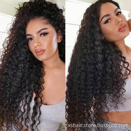 Brand New Woman Full 30 Inch 613 Virgin 250 Density 200% Kinky 100% Human Hair 360 Lace Front Wig